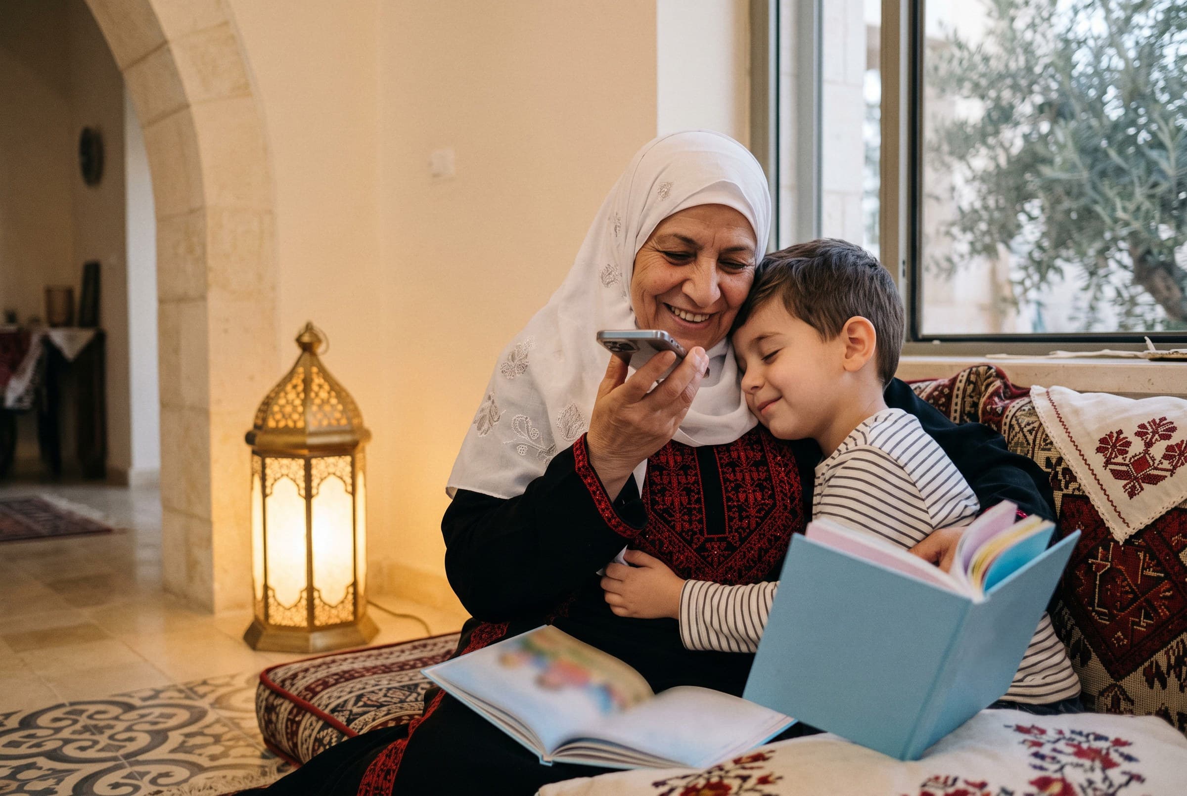 جدّة تسجّل الحكاية بصوتها لحفيدتها
